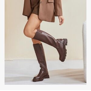 Elegant Brown Knee-High Boots